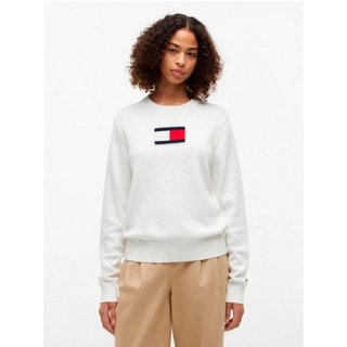 Suéter Gola C com Bandeira de Intársia Branco