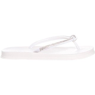 Chinelo Feminino Pixolé Strass Off White Incolor