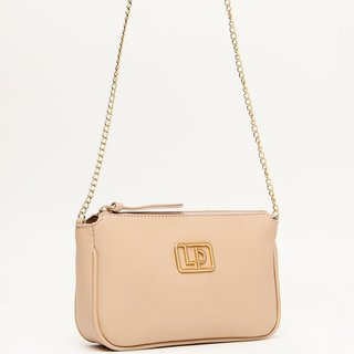 Bolsa Crossbody Lança Perfume Metal Ve25 Bege Feminino