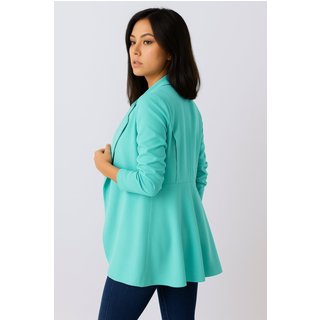 Blazer Feminino D Bell Outlet Fashion Alfaiataria Liso Verde