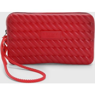 Bolsa Feminina Brizza Arezzo Texturizada Vermelha