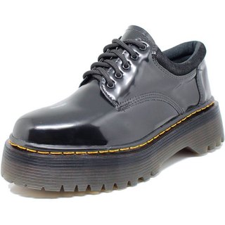 Sapato Colegial Inglês Estilo Veggie Verniz Preto