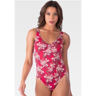 Body Feminino Sem Bojo Summer Soul Floral Vermelho