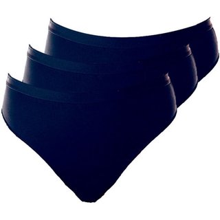 Kit com 3 Calcinhas Alta Pele de Seda Demillus 26826 Azul Marinho
