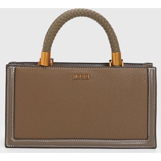 Bolsa Feminina Santa Lolla Estruturada Trançada Marrom