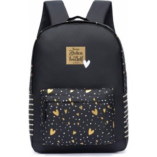 Mochila Feminina Guelph Preta Espaçosa Reforçada