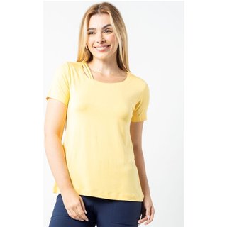 Blusa Pau a Pique Manga Curta Básica Amarelo AMARELO - PP Pau a Pique