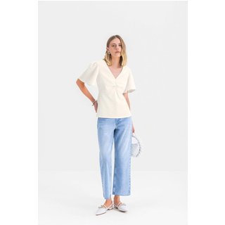 Blusa Feminina Em Malha Essendi Natural Off-white