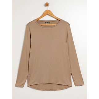 Blusa Manga Longa Autentique Plus Size Feminina MARROM