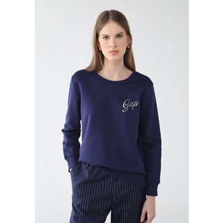 Blusa de Moletom Feminina GAP Logo Azul Marinho