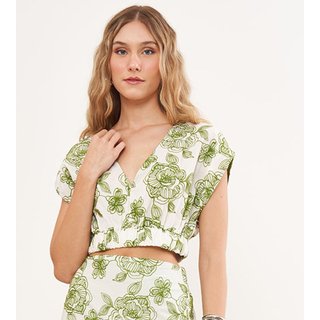 Blusa Colcci Gola U Pr26 Verde Yuca Feminino