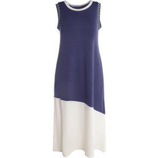 Vestido Moletinho Autentique Feminino AZUL/AZUL/OFF WHITE