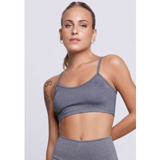 Top Fitness Nadador Feminino Alça Fina Academia Cinza