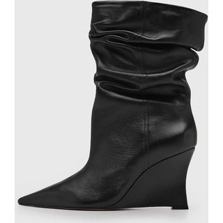 Bota Feminina Arezzo Cano Médio Salto Alto Preta