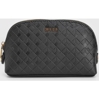 Necessaire Feminina Santa Lolla Texturizada Preta