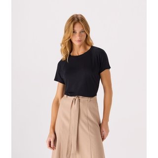 Blusa Makenji Listra Pontilhada Sutil Feminina Preta