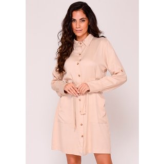 Vestido Chemise Botões M/L B’Bonnie Laura Bege