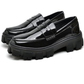 Sapato Mocassim Feminino DUBUY 1404FG Preto Verniz
