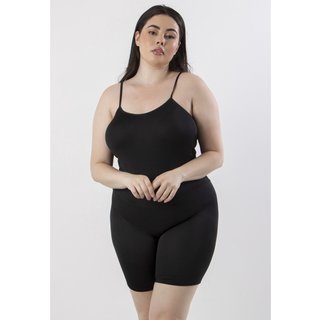 Macaquinho Segunda Pele Plus Size Anagua Lingerie Feminina RLC Modas Preto
