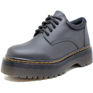 Sapato Colegial Inglês Estilo Veggie Preto Fosco