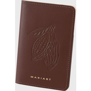 Carteira Couro Mariart Flora Marrom Cacau