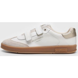 Tênis Couro Bottero Recorte Suede Off-White