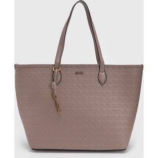 Bolsa Grande Feminina Santa Lolla Texturizada Marrom