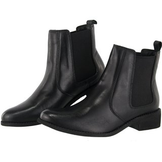 Bota Chelsea Em Couro Maria Paula Preto