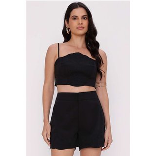 CROPPED MERMAID PRETO Gatabakana