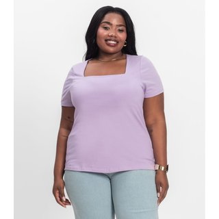 Blusa Feminina Plus Size Secret Glam Roxo