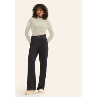 Blusa Feminina Manga Longa Gola Alta Rovitex Bege