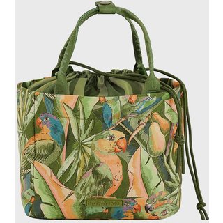 Necessaire FARM Ziriguidum Flores Estampa Tropical Verde