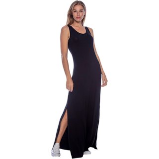 Vestido Longo Regata Malha Amazonia Vital Preto