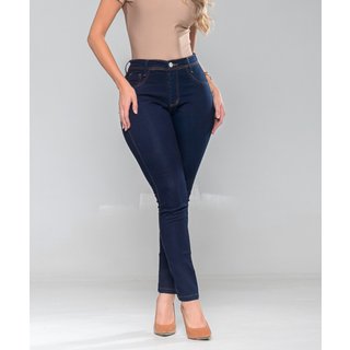 Calça Jeans Feminina Skinny Alpha Street Wear Fashion e Estilosa Azul Escura