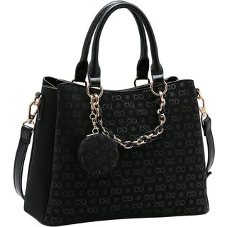 Bolsa Feminina Chenson Relevo Monograma Mão 3485433 Preto