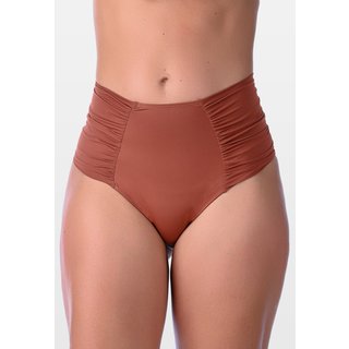 Calcinha Summer Soul Hot Pants Lateral Franzida Marrom