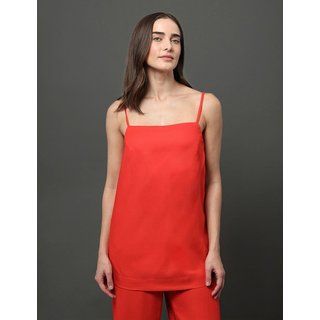 Top Feminino Alongado Calvin Klein Jeans - Vermelho Calvin Klein Jeans