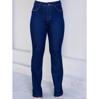 Calça Flare Feminina Mys Jeans Cintura Alta Azul