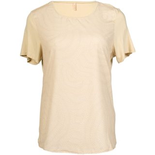 Blusa Feminina Cativa Plus Size Estampada Poá Bege