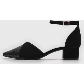 Scarpin Feminino cê Salto Médio Bico Fino Preto