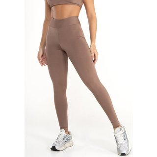 Calça Legging Fitness Lisa Academia Cintura Alta Zero Transparência 080 Castanho