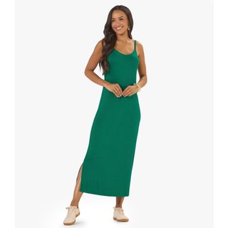 Vestido Midi em Ribana Canelada Rovitex Verde