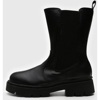 Bota Chelsea Mooncity Cano Médio Preta