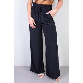 Calça Enluaze Feminina Pantalona Com Elástico 51129 - Preto
