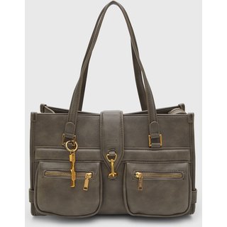 Bolsa Feminina Santa Lolla Grande Cinza
