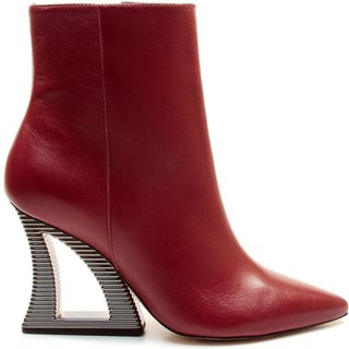 Bota Couro Vermelho Cano Curto Cecconello 2443001-9