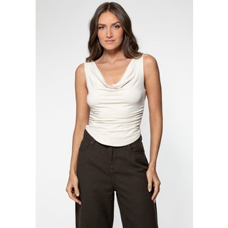 Blusa Guess Malha Decote Degagê Creme