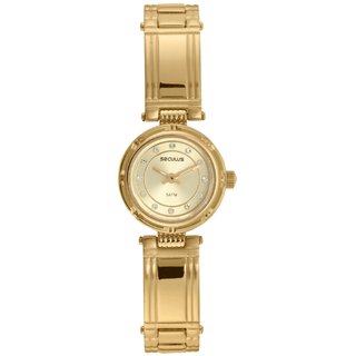 Relógio Seculus Feminino Clássico Dourado Seculus