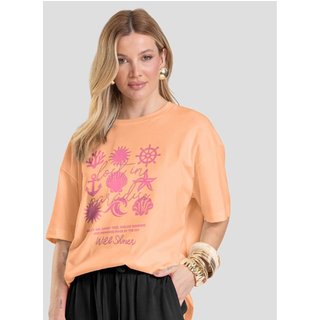 T-Shirt Oversized Feminina Dianna Laranja
