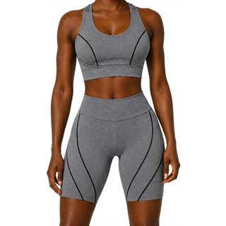 Conjunto Corsário Fitness Feminino Capri e Top Cropped para Academia Ciclismo Yoga